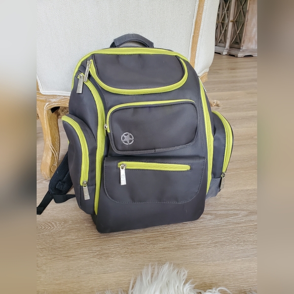 Jeep Everyday Easy Access Perfect Pockets Baby Diaper Bag Backpack Grey EUC - Picture 1 of 14